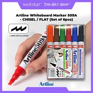 [Weststar TAS] Artline Whiteboard Marker Artline 509A Artline Marker - CHISEL / FLAT (Set of 6pcs)