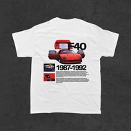 Vintage F-40 1987S 1992S Vintage Style Supercar T-Shirt Multiples
