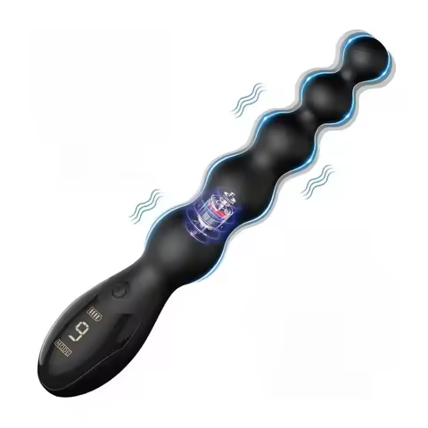 9 Speed Anal Vibrator Anal Massage Beads Prostate Massager Dual Motor Butt Plug Stimulator Female Va