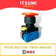 Emergency Push Button Idec YW1B-M4E11R YW1B M4E11R Merah 1NO 1NC