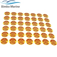 42PCS 1'' Round Mixed Fuel only Sticker, 2 Cycle Labels for Outdoor Fuel Power Equipment 1'' Round