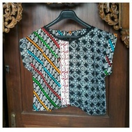 blouse batik cap kombinasi parang