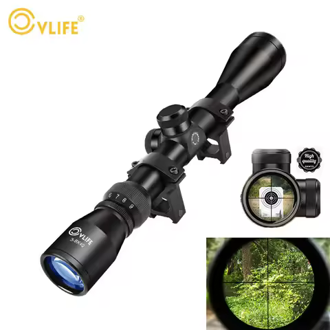 CVLIFE Tactical Riflescope 3-9x40 Optics R4 Rifle Reticle Crosshair Scope with 20mm Free Mounts Airs