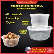 Felton Round Disposable Plastic Food Container 2300ml/3000ml Bekas Kuih Bahulu Baharu FC2300 FC3000