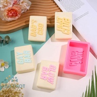 COOL Fight Club Letters Soap Silicone Mold Rectangle Bath  Lotion Bar Making Supplies Mould Cake Loa