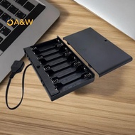 A&W 1Pcs USB Power Supply Battery Box With Cover And 8 X AA USB Battery Box For 12V LED Strip Lights