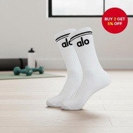 1 Pair Unisex Alo Cotton Socks, Breathable for Yoga and Sports