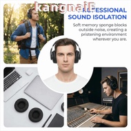 KANGNAI 2PCS Universal Headphone Ear Pads, 55mm/2.17in Noise Isolation Wrinkle Leather Earpads, Easy
