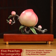 JUSHANYUAN | Elderly Birthday Gift Longevity Peach Decor 80th Celebration Ornament