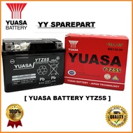 YTZ5 YTZ5S YUASA BATTERY 100% ORIGINAL Y15ZR / LC NEW V2 V3 V4 V5 V6 V7 / SCOOTER / EX5 DREAM