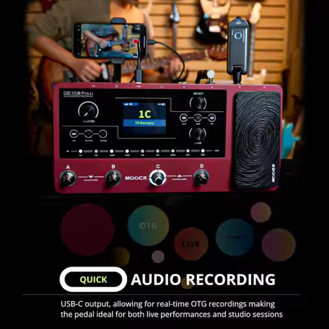 Mooer Ge150 Pro Li Guitar Multi-Fx - 9Hr Battery, Ir Cab Sim, Usb Audio, 4 Switches, 200+ Models, Ty