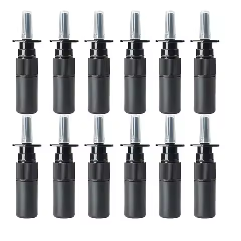 12/120pcs 5g Empty Plastic Nasal Spray Bottles Pump Sprayer Mist Nose Spray Refillable Bottling Pack