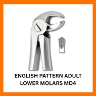 EXTRACTING FORCEPS ENGLISH PATTERN ADULT LOWER ROOTS MD4