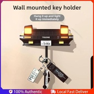 Ae86 Car Headlight super - cool AE86 car headlight key chain, a creative wall - mounted key holder