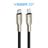 สายชาร์จเร็ว VEGER รุ่น V-CL05 PD27W USB-C to L-Cable DATA Quick Charge3.0 ยาว 1200mm. สายถัก รับประ