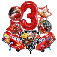 Race Car Birthday decorations,McQueen Cars Aluminum Foil Number 3Balloon for Kids 3rd Birthday Party