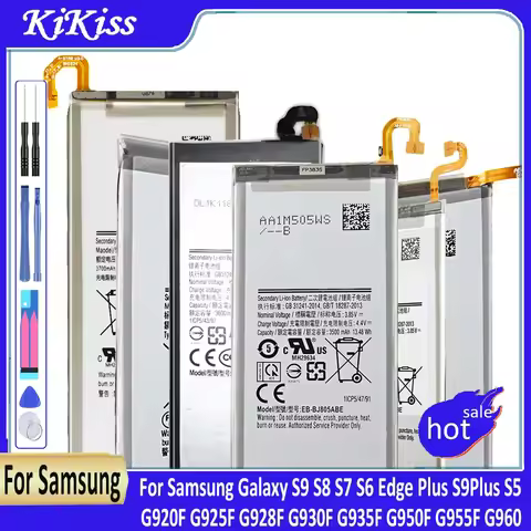 Battery For Samsung Galaxy S9 S8 S7 S6 Edge Plus S9Plus S5 Replacement Bateria G920F G925F G928F G93