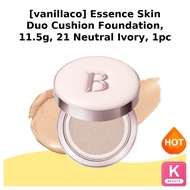 [vanillaco] Essence Skin Duo Cushion Foundation, 11.5g, 21 Neutral Ivory, 1pc / Korean Cushion Found