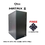 MBOX MATRIX 2 Mini M-ATX & ITX Full Steel Body Pc Casing With Standard ATX Power Supply 550w with 80