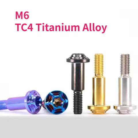 1/2/5/10pcs M6 TC4 Titanium Alloy Motorcycle Brake/Clutch Handle Fixing Screw Motorbike Brake Lever 
