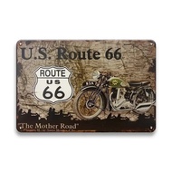 Route 66 Metal Tin Sign Plaque Design Vintage Wall Decor for Bar Pub Club 3