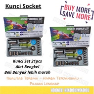 MESIN Socket Wrench Set 21 PCS/ Socket Wrench Set Workshop Tools/ Machine Shock Socket Wrench 4 mm-2