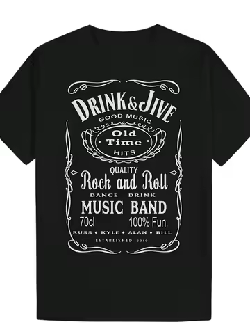Men's Vintage 70s 80s Music Retro Graphic T-Shirt