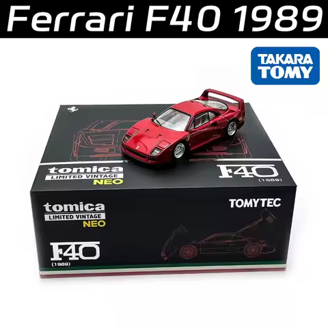 TAKARA TOMY TOMYTEC TLV-Ferrari F40 1989 Alloy Motor Vehicle Diecast Models Car Toys Collection Boy'