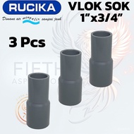 Package of 3 pcs vlok sok 1”x3/4" Aw rucika plok sok 1x3/4 reducer 1x3/4