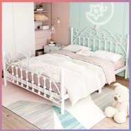 Iron bed 1.8 meters simple double bed iron frame princess bed apartment rental single 1.2 European i