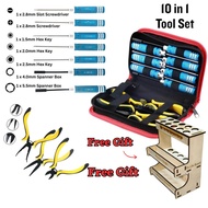10pcs /set Ball Link 10 in 1 RC Helicopter Screwdriver Pliers Hex Hand Repair Tools Kits(1set) rc to