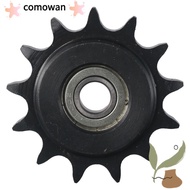 COMOWAN Chain Idler Sprocket, 10mm Bore 1/2" Pitch 13 Tooth Convex Idler Gear, C45 Carbon Steel Sing
