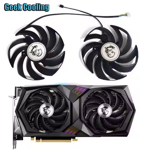 NEW 2FAN 4PIN PLD10010S12HH Video card cooling fan，For MSI RTX 3060TI、RTX 3060、RTX 3050、MSI RX 6700X