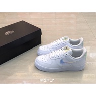 Nike Air Force 1 Laser White berkualiti tinggi, kasut kecil serba putih, kasut kasual Nike Air Force