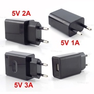 5V 1A 2A 3A USB Power Adapter Mobile Phone Charger Electrical Socket EU Plug Travel Charger Adapter 