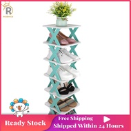 ROSENICE Space Saving Shelf Tower Shoe Rack Small Freestanding Cabinet Tall Organizer Racks For Storage Holder