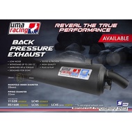 Uma Racing Exhaust Pipe Rs150 / Lc135 / Fz150 / Y15ZR / Belang / Lc 135 5S/ VF3i / Y16Zr/RSX Back Pr