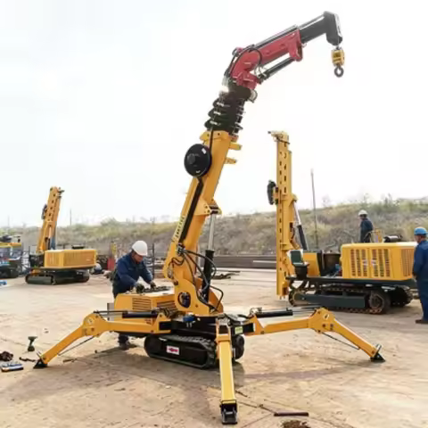 Customizable 3T Spider Crane with 3m Fly Jib for Special Lifting Requirements