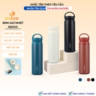 TopGifts BQ500 thermos bottle with handle, 500ml capacity, engraved with name upon request