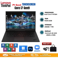 LAPTOP Lenovo ThinkPad P1 G3 Core i9 Gen 10th TOUCHSCREEN RAM 32GB WINDOWS 11PRO