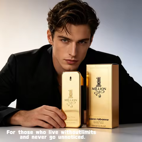 Paco Rabanne 1 Million Eau De Toilette - Long Lasting Designer Fragrance for Men with Mandarin, Cinn