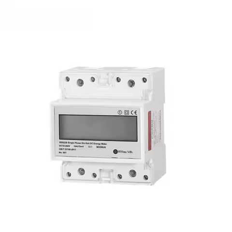 DDS228 Single Phase DC Smart Meter 1000V 75mV Solar Din Rain Dc kwh Meter Dc Energy Meter with Modbu