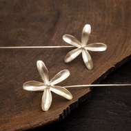 925 純銀紫丁香花長耳環 (E39)- 手作