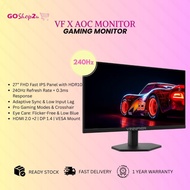 AOC Vinnfier Gaming Audio Speaker X AOC Monitor 27" 27G11ZE2 Fast IPS FHD HDR10 Adaptive Sync 240Hz 