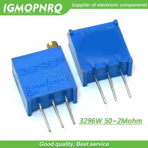 100pcs 3296W Trimpot Trimmer Potentiometer 1K 2K 5K 10K 20K 50K 100K 200K 500K 1M 100R 200R 500R 329