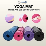 MEGAFIT 10mm TPE Yoga Mat Yoga Exercise Mat Non-Slip Mat Gym Exercise Mat