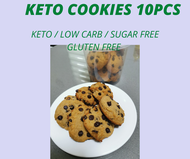 KETO Cookies 10 Pcs Lowcarb Gluten free and Sugar free Safe for diabetic Guilt Free Keto Bread Almon