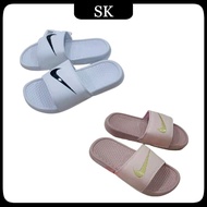 Nike Sandal Slipper Flip Flop Casual Men Women Unisex Color White Pink Black Black(Blue) Blue(Pink)