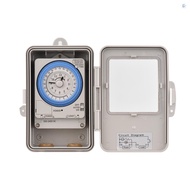 Mechanical 24 Hours Timer Switch IP53 Rating Programmable Electrical Timer Switch Box AC 100-240V 15