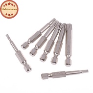 TATER 7 Pcs S2 Magnetic Star Screw Driver 5 Point Screwdriver Bits 50mm 1/4" Hex Shank T10 T15 T20 T